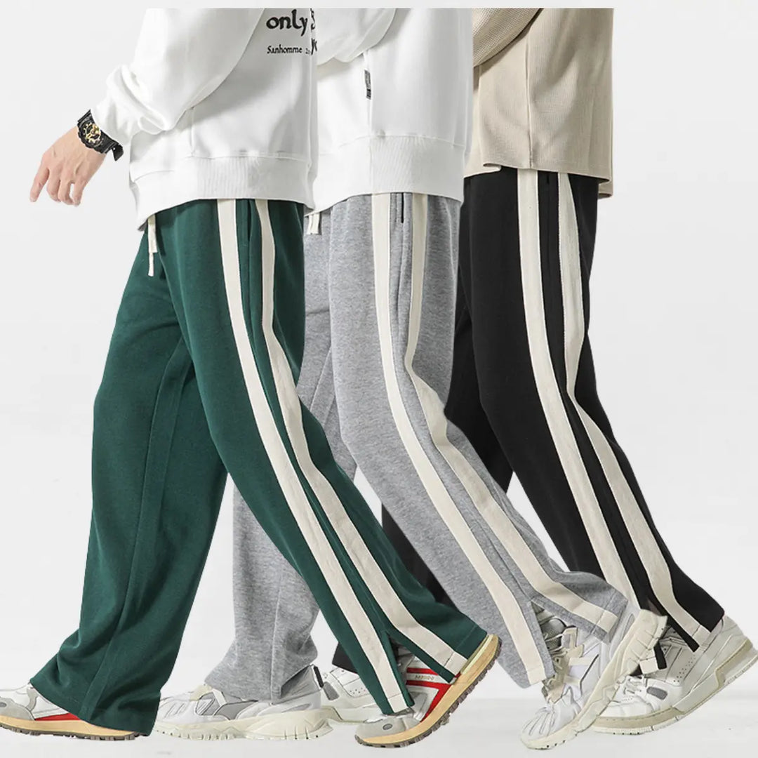 Retro Striped Athleisure Track Pants