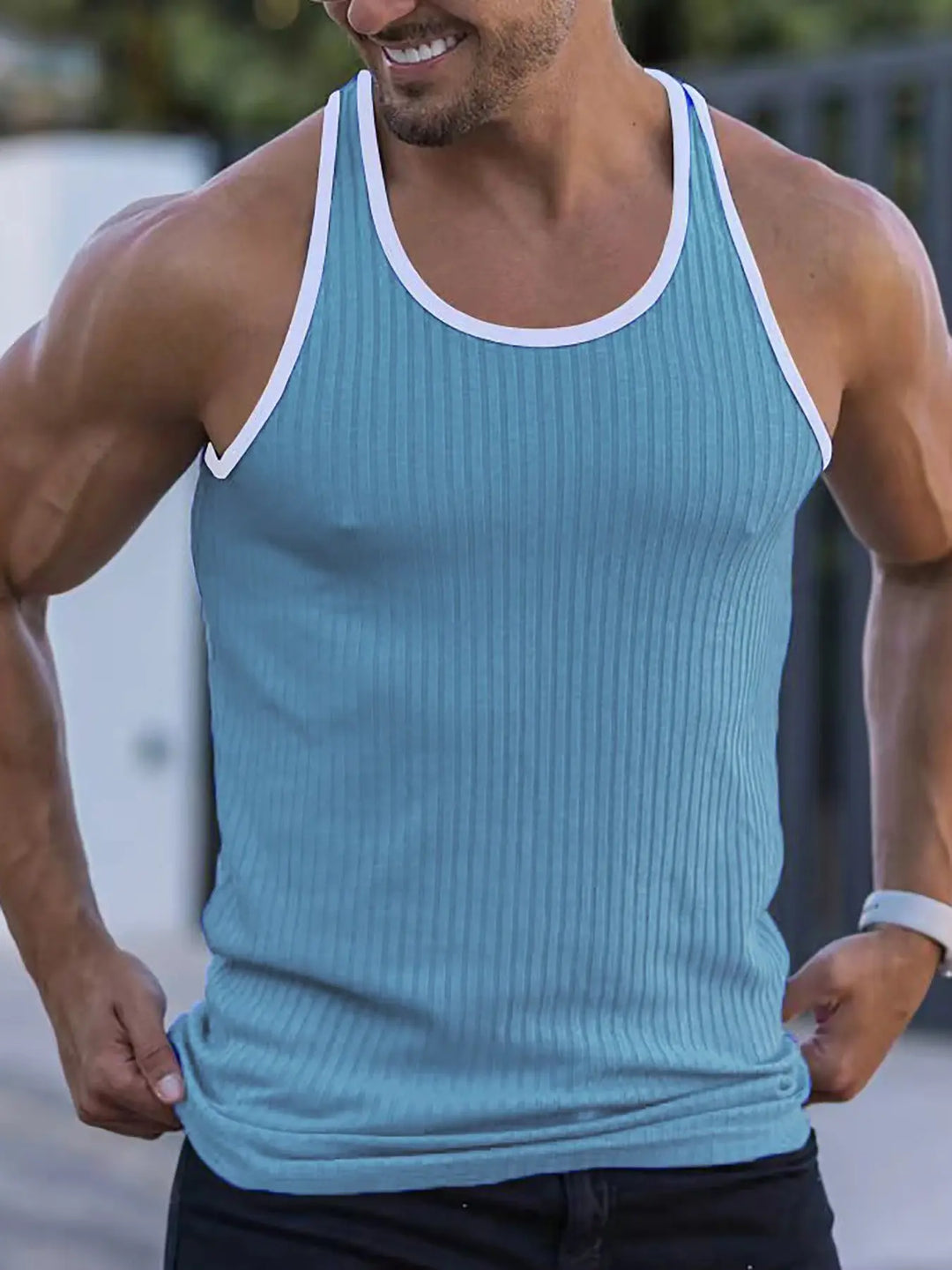 Soft Ribbed Knit Ribbed Tank