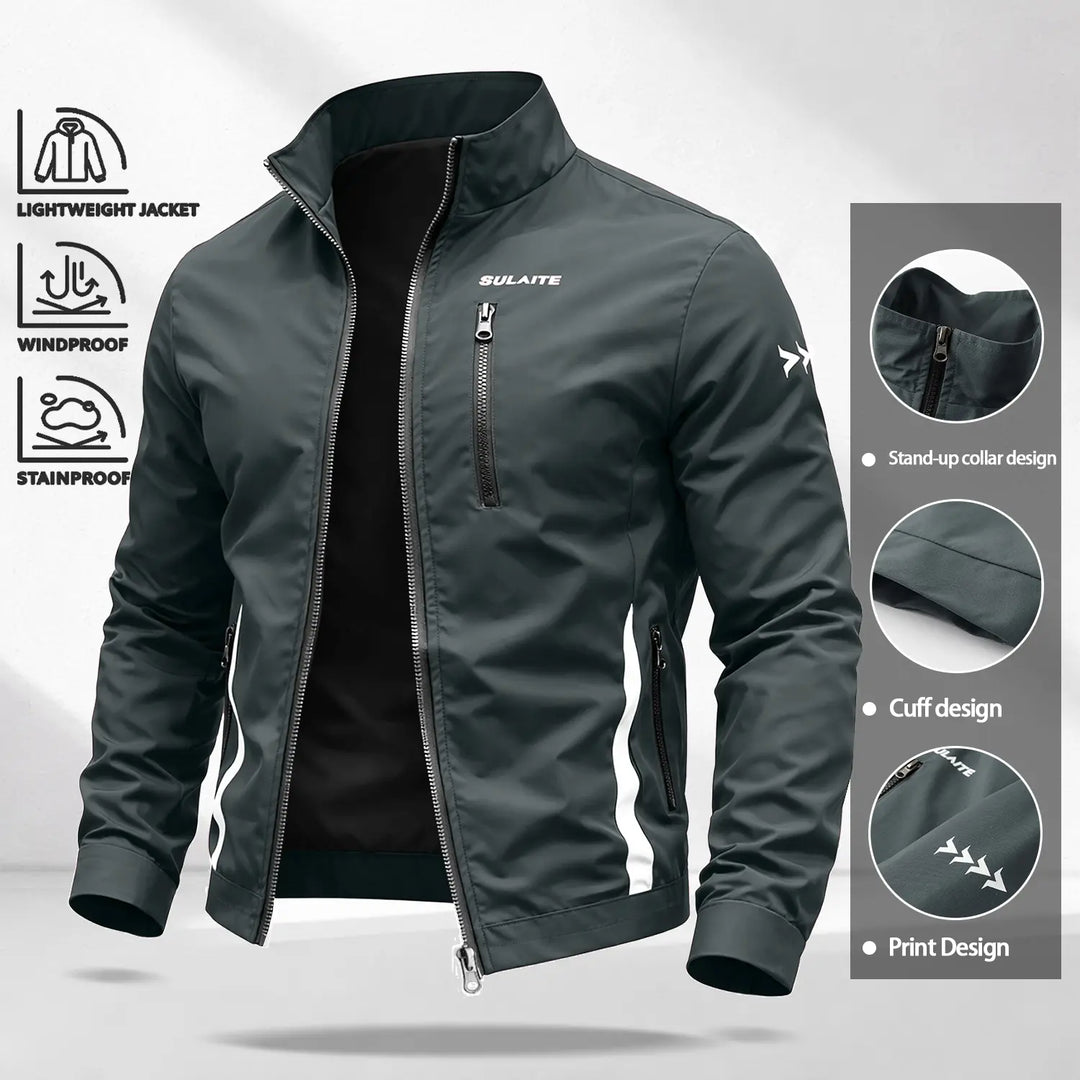 Men’s stand collar windproof jacket