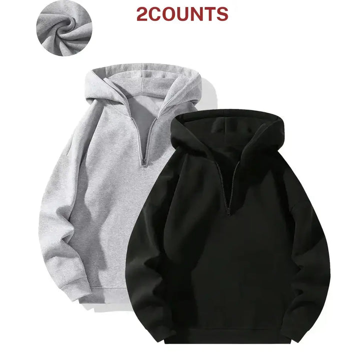 Half-Zip Long Sleeve Hoodie