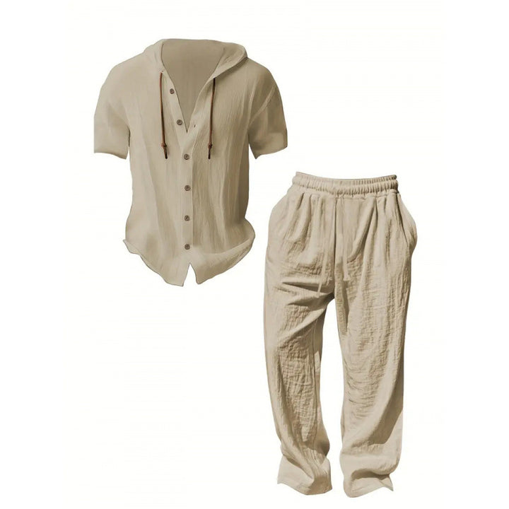 LINEN SHORT SLEEVE SHIRT&amp; PANTS SET FOR MEN