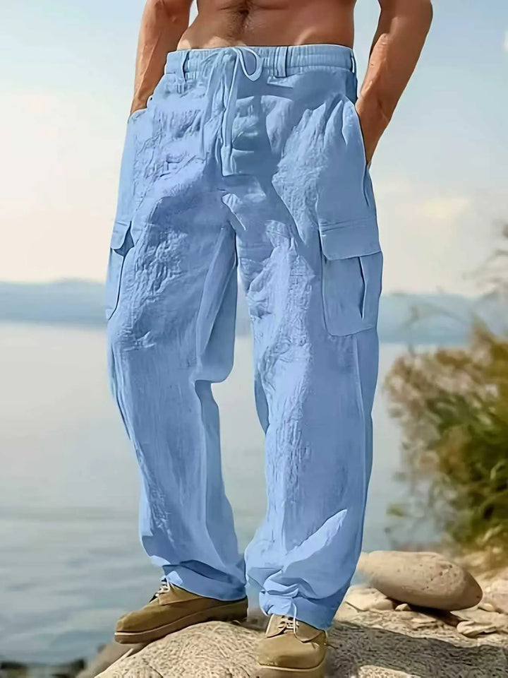 Coastal Linen Cargo Pants