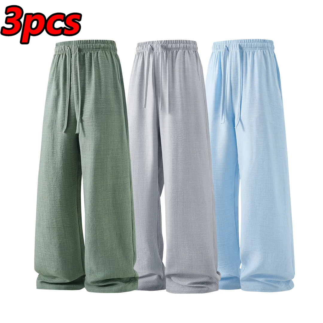 RELAXED FIT LINEN PANTS