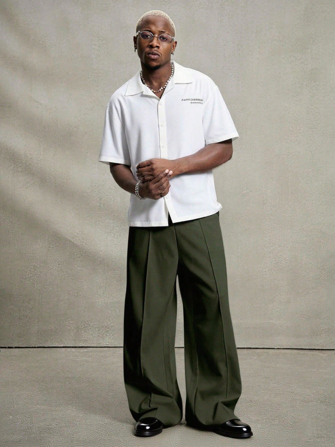 Elite Drape Wide-Leg Trousers