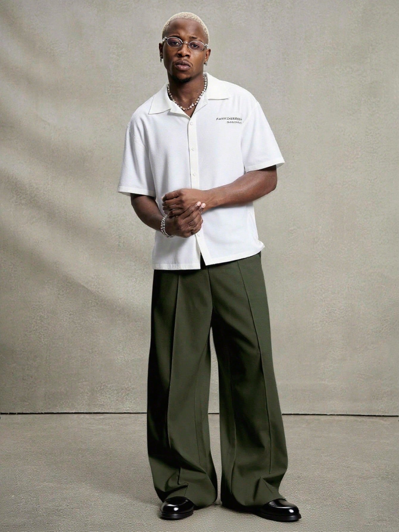 Elite Drape Wide-Leg Trousers