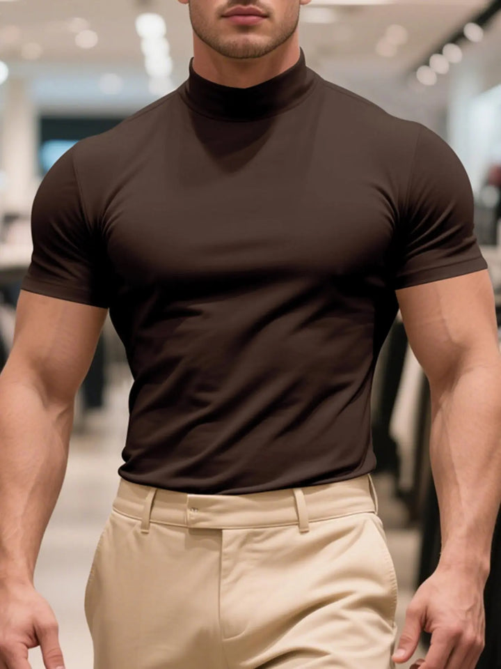 Athletic Contour Mock Neck Tee