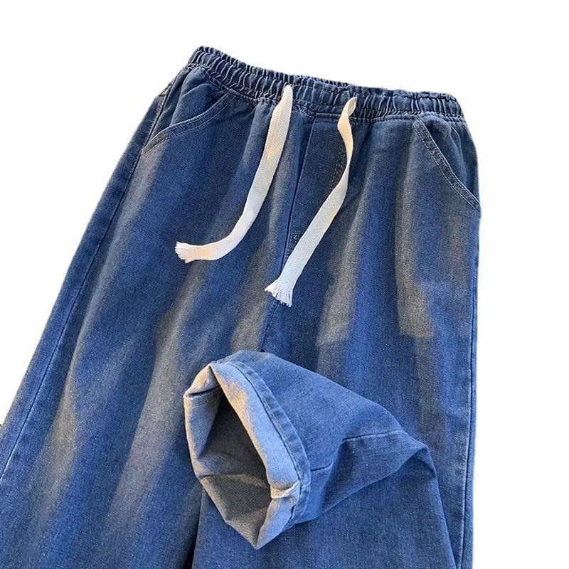 Vintage Wash Baggy Denim Jeans