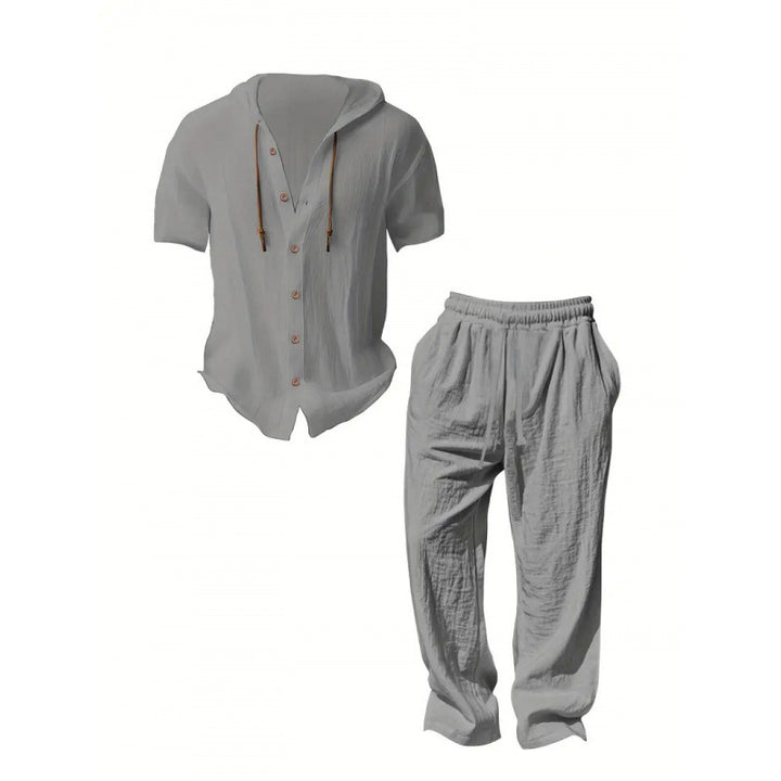 LINEN SHORT SLEEVE SHIRT&amp; PANTS SET FOR MEN