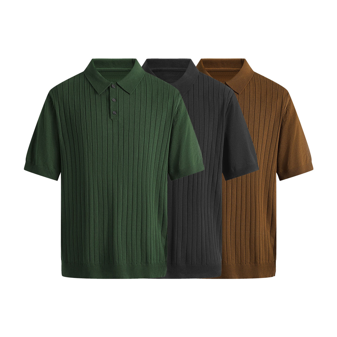 Minimal Ribbed Polo Tee