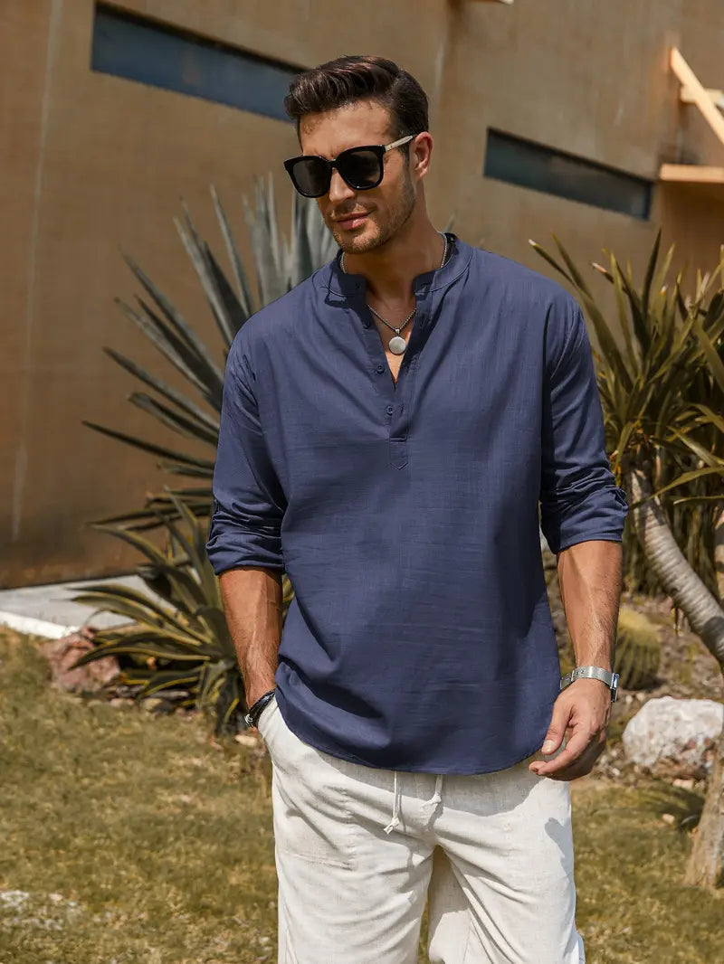 Coastal Linen Henley