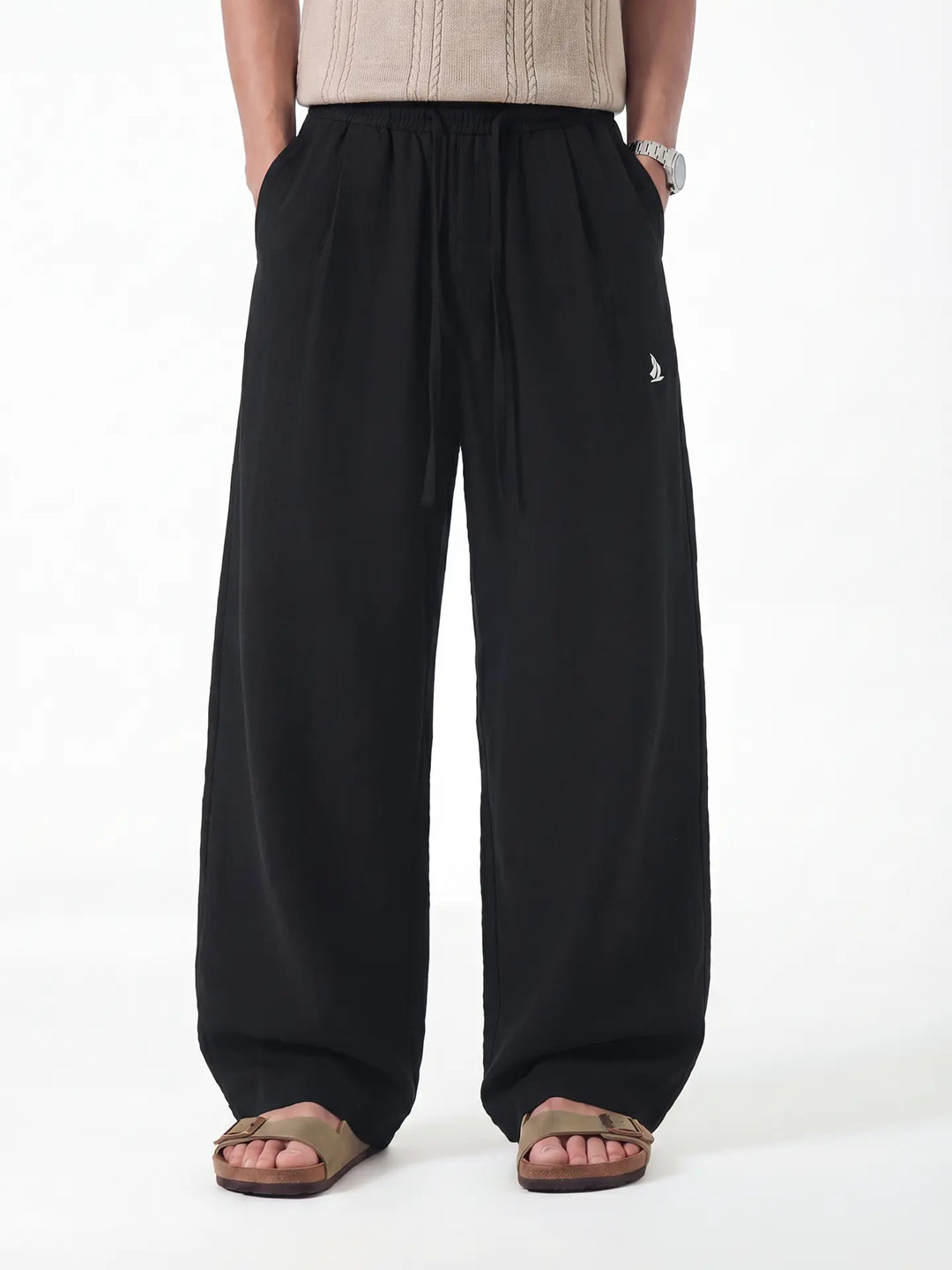 Linen Breeze Wide-Leg Pants