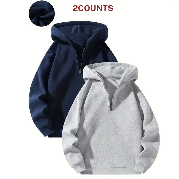 Half-Zip Long Sleeve Hoodie
