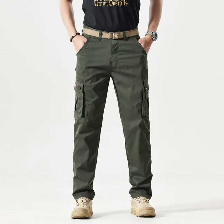 Casual Multi-Pocket Straight-Leg Pants