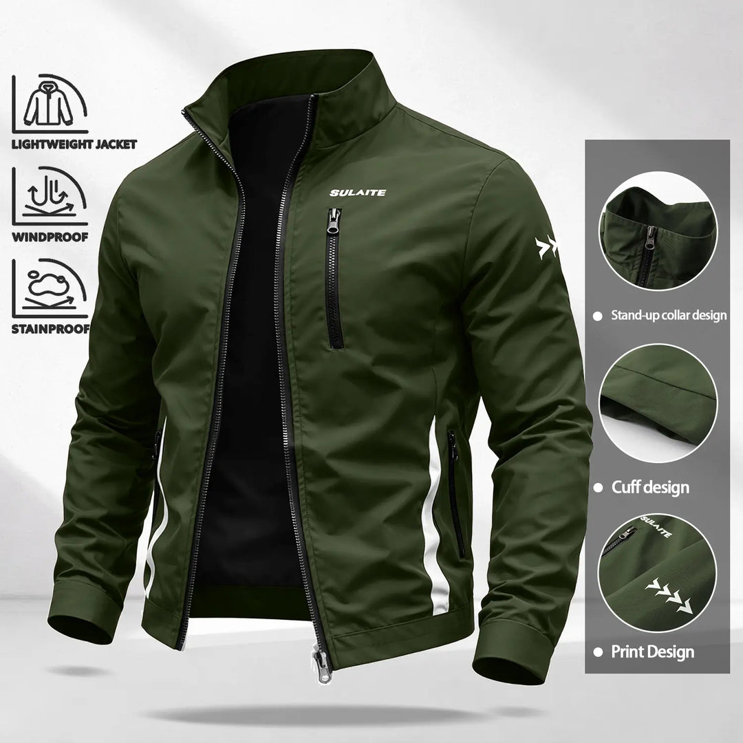 Men’s stand collar windproof jacket