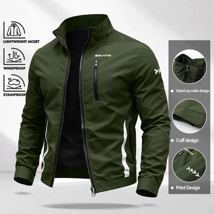 Men’s stand collar windproof jacket