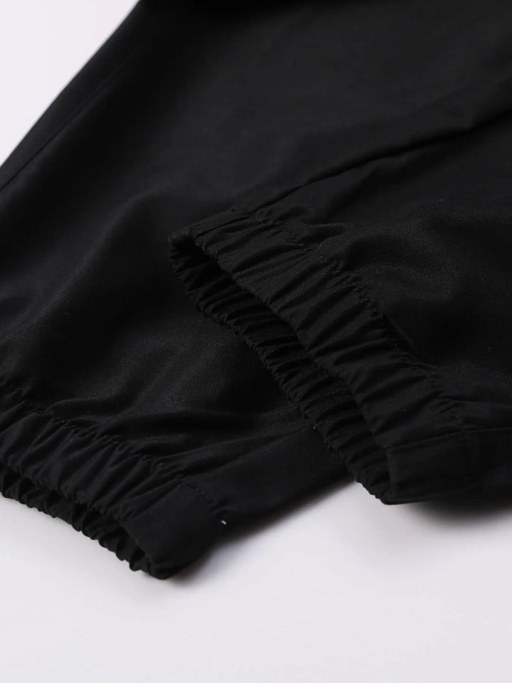 Drawstring Waist Cargo Pants