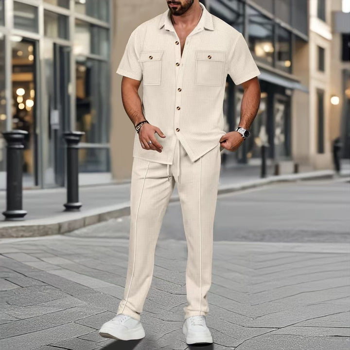 Men’s Textured Summer 2-Piece Set