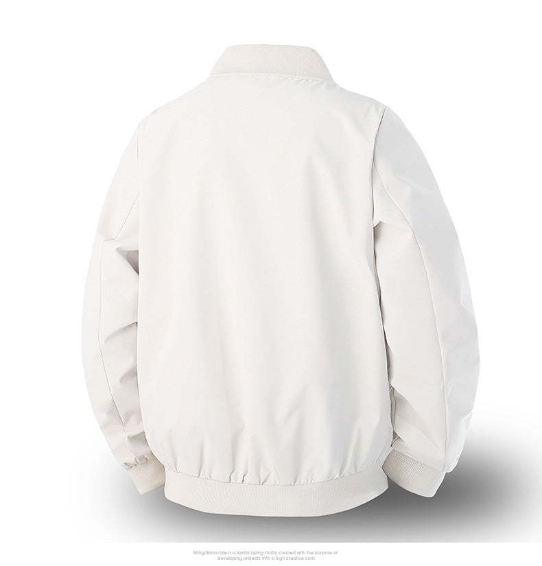 lightweight casual baseball-collar jacket