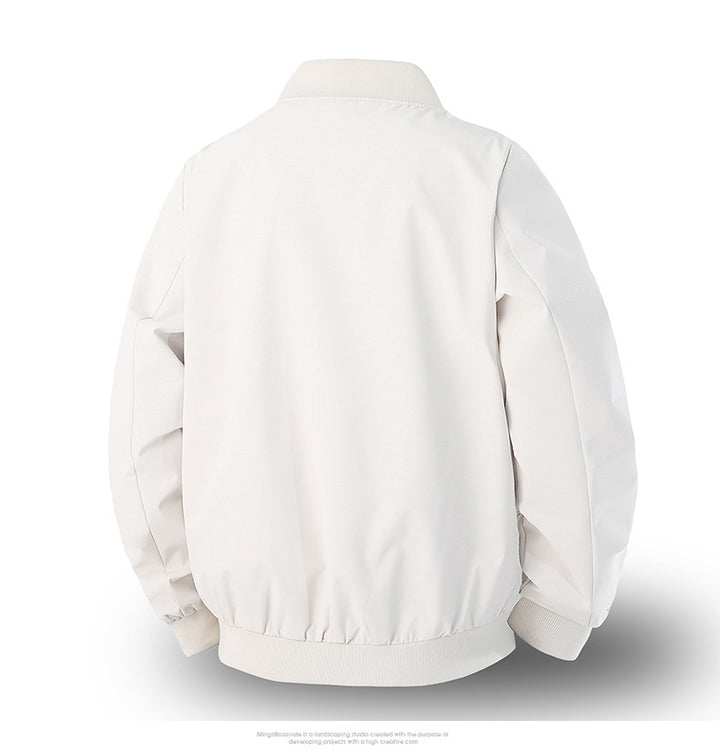lightweight casual baseball-collar jacket