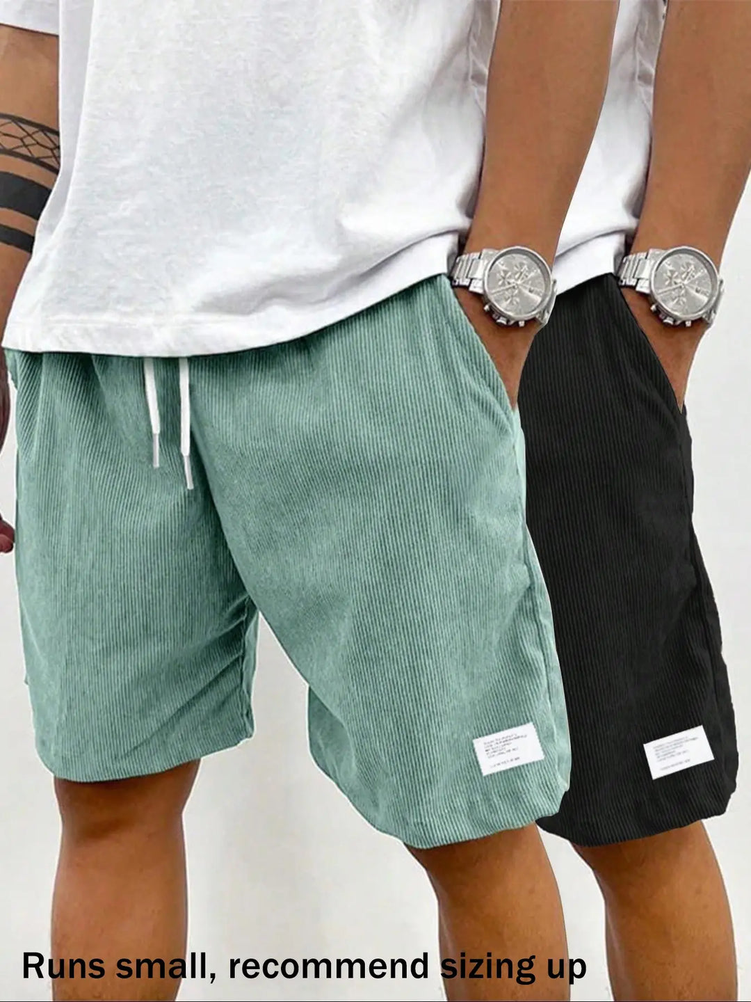 Textured Corduroy Comfort Shorts