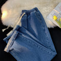 Relaxed Drawstring Denim Pants