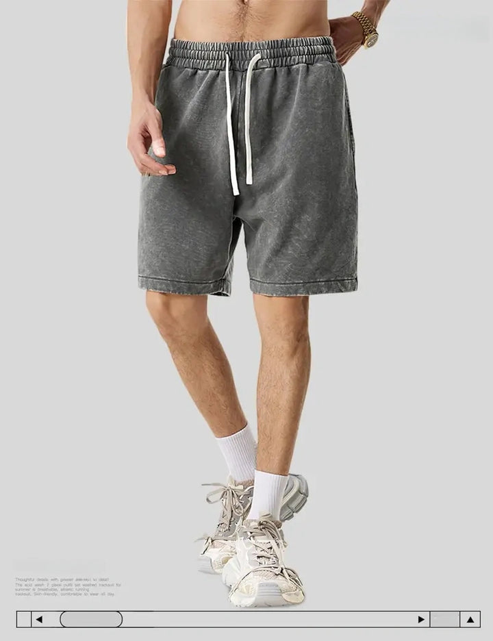Acid Wash Sweat Shorts