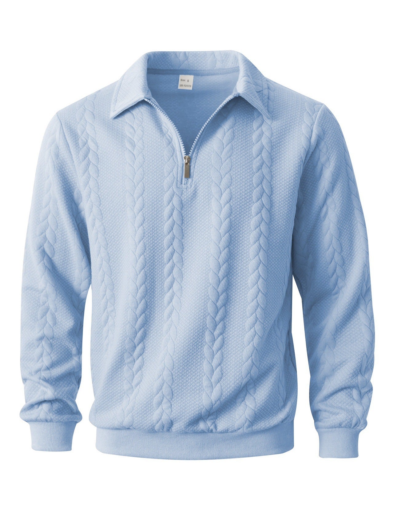 Men's Luxe Cable-Knit Quarter Zip Pullover