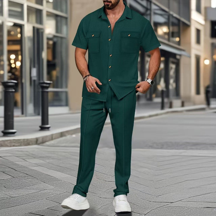 Men’s Textured Summer 2-Piece Set