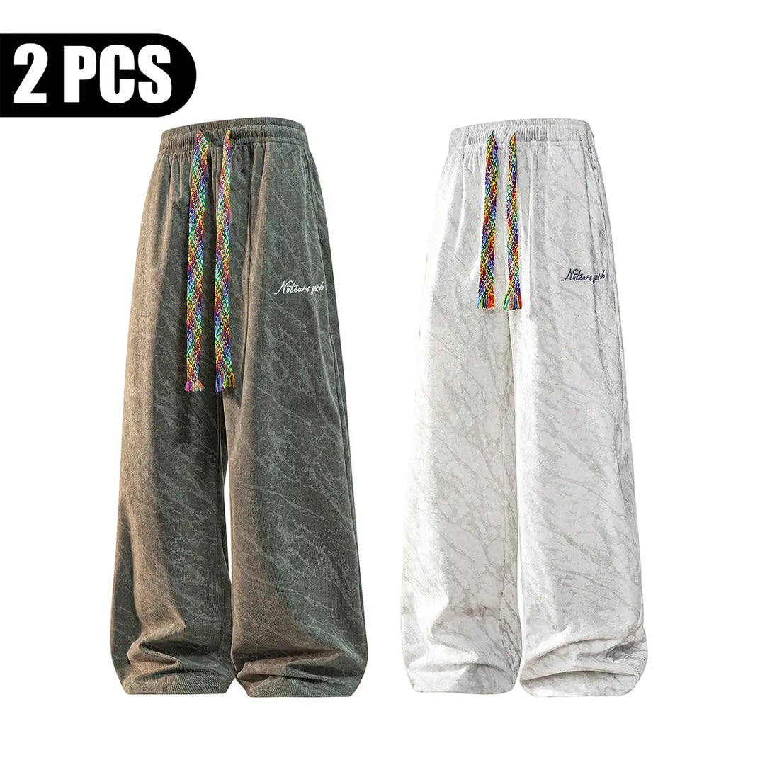 corduroy wide-leg streetwear pants