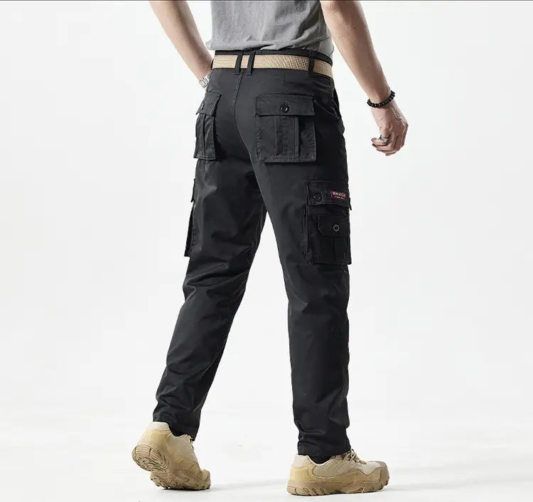 Casual Multi-Pocket Straight-Leg Pants