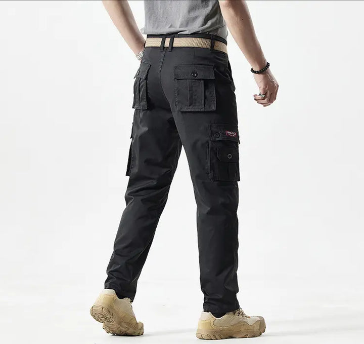 Casual Multi-Pocket Straight-Leg Pants