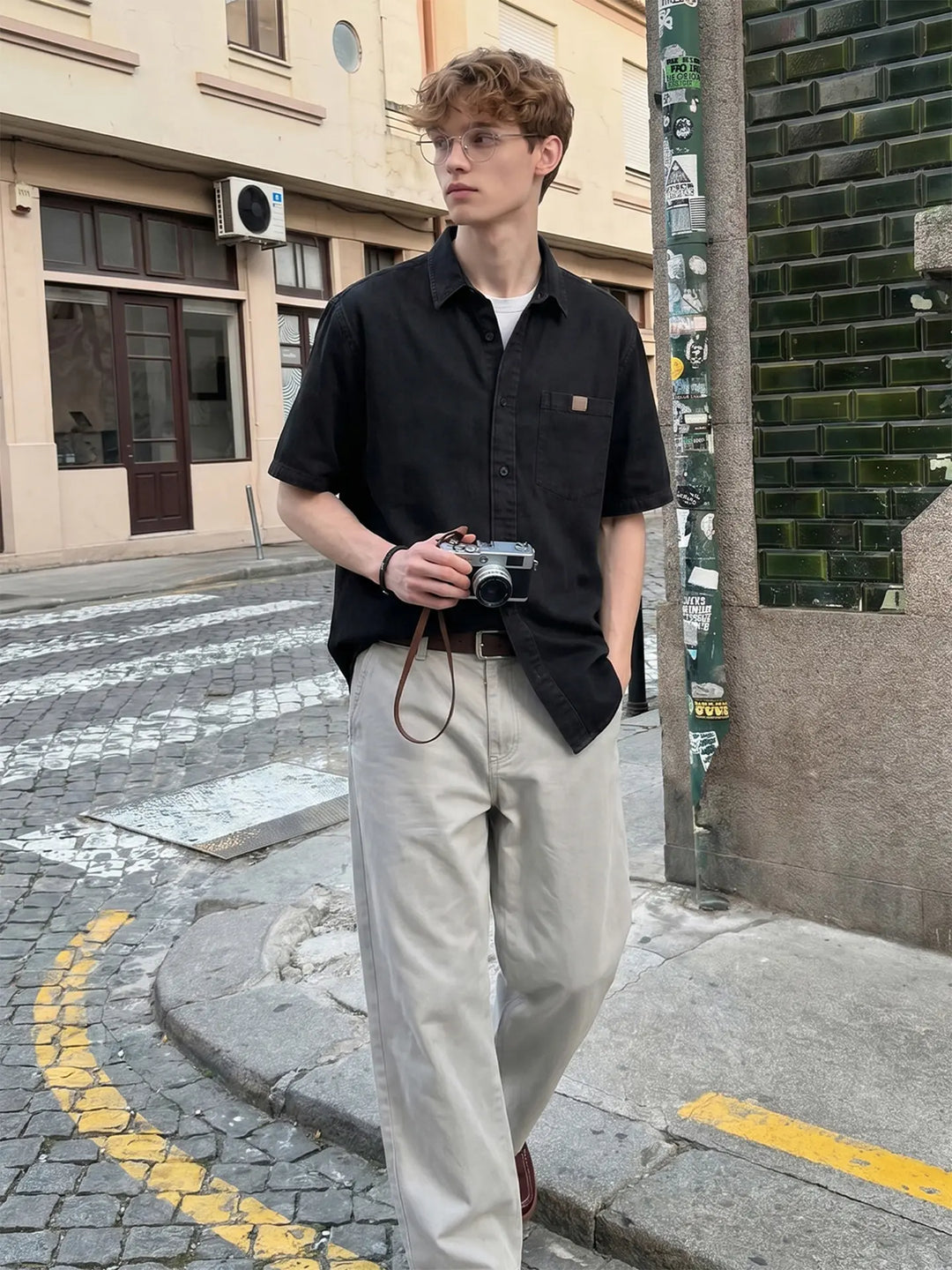 Vintage Denim Short Sleeve Shirt