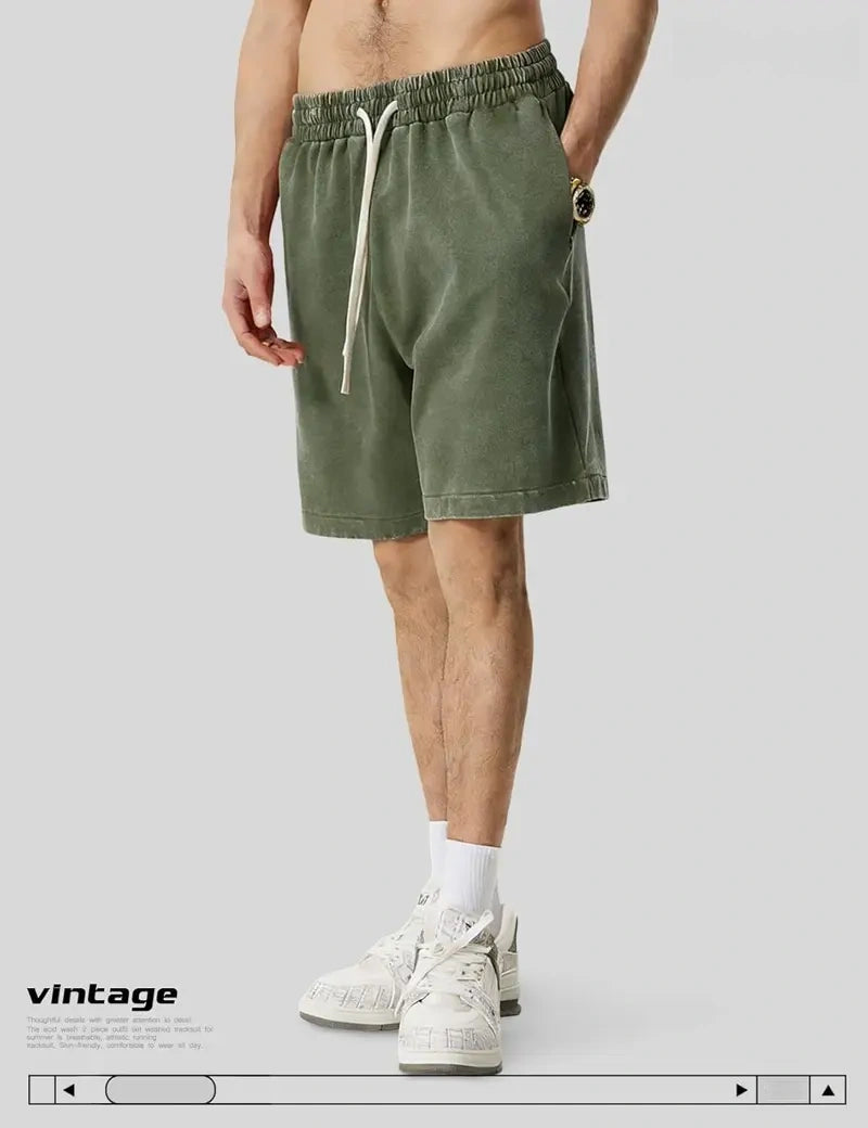 Acid Wash Sweat Shorts