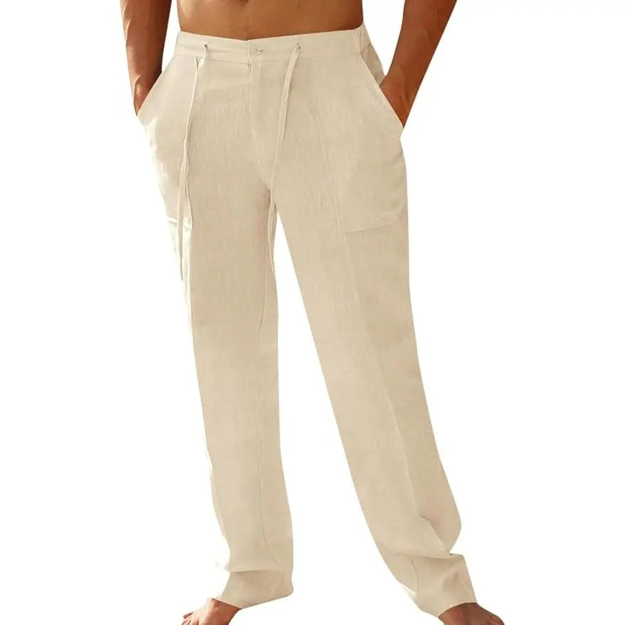 Coastal Linen Drawstring Trousers