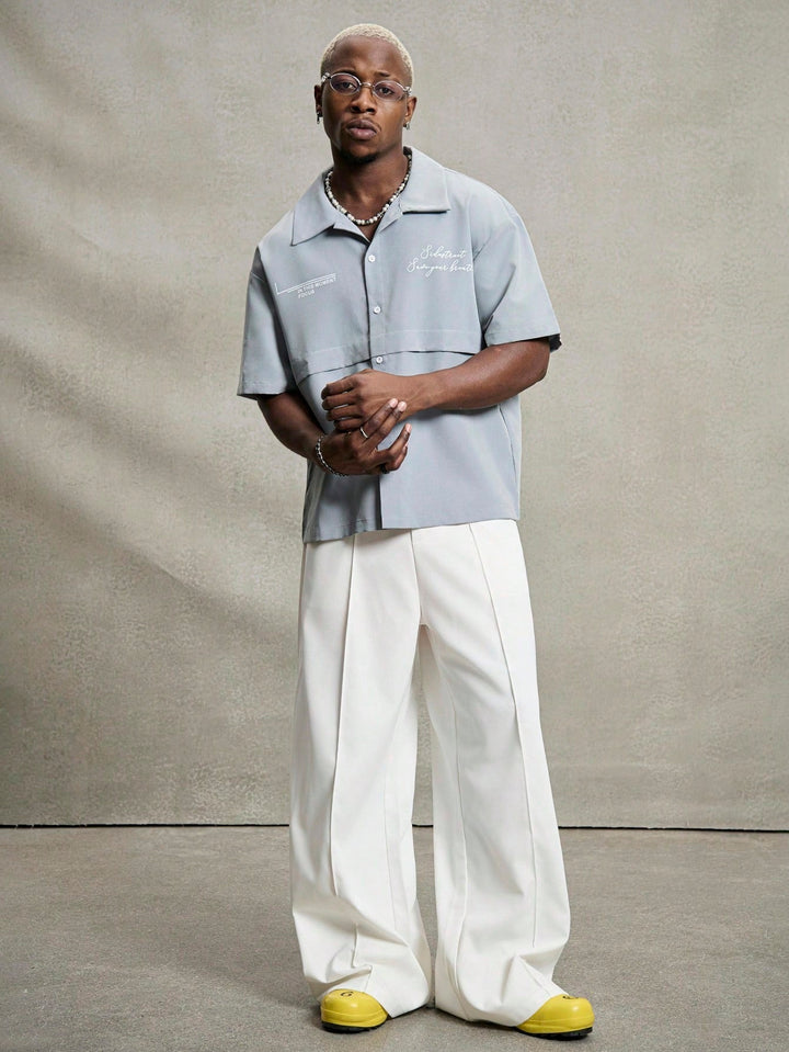 Elite Drape Wide-Leg Trousers