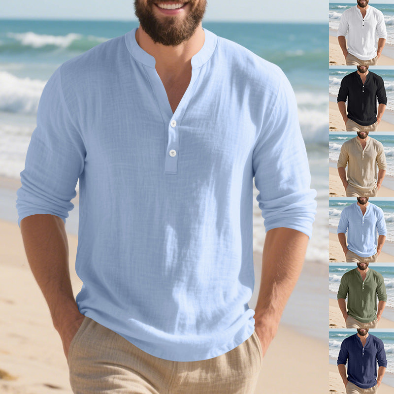 Minimal Luxe Henley Shirt