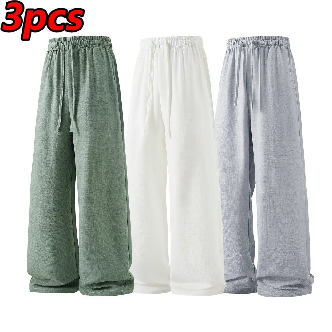 RELAXED FIT LINEN PANTS