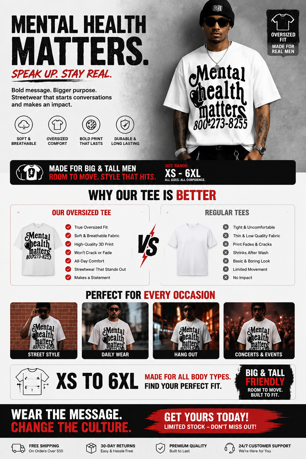 Mental Health Matters Tee - White