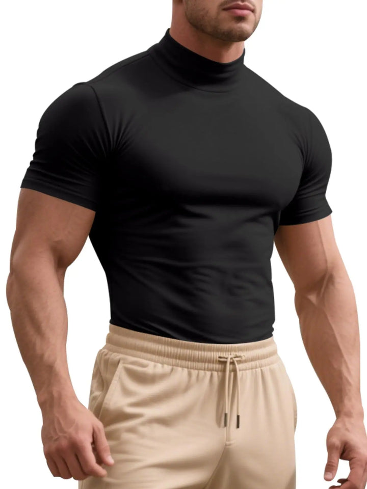 Athletic Contour Mock Neck Tee