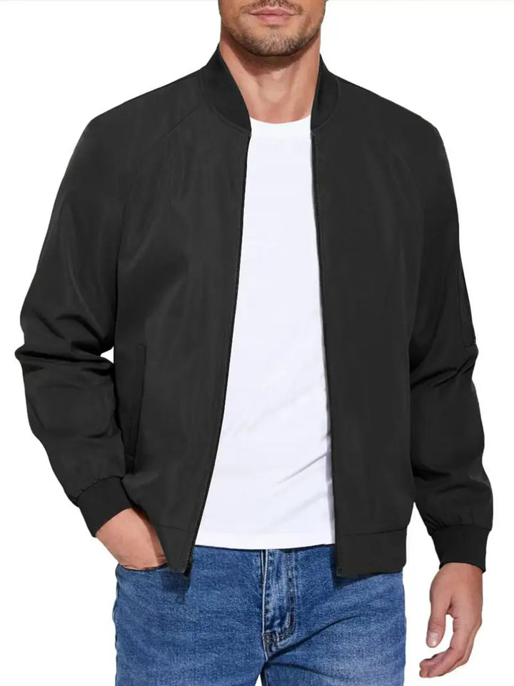 lightweight casual baseball-collar jacket