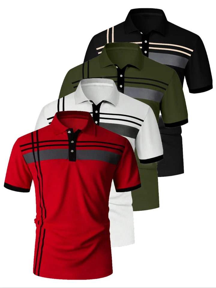 Men’s Sport Stripe Performance Polo