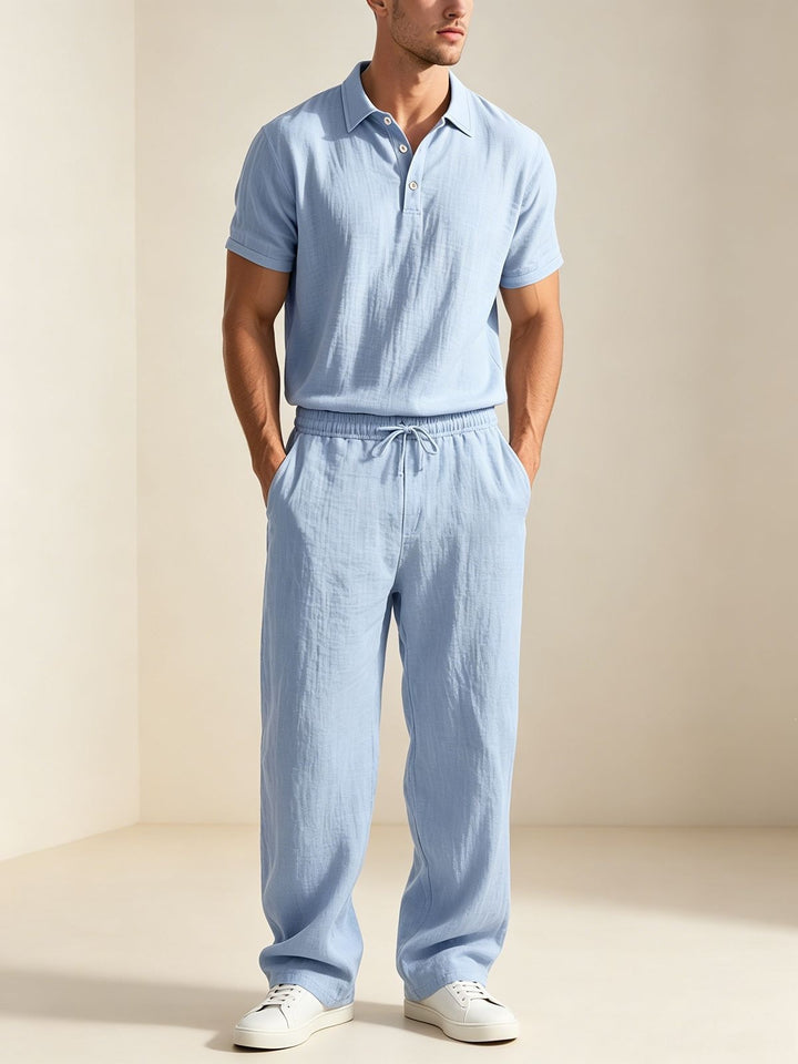 Men’s Linen Beach Two Piece Set