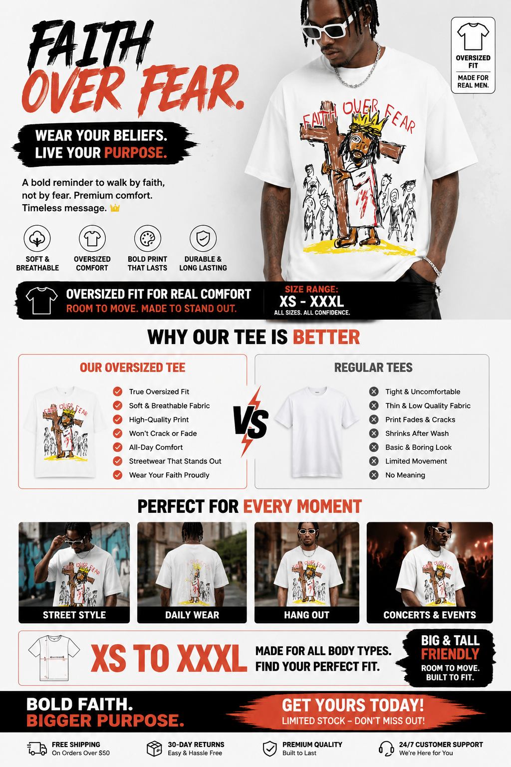 Faith Over Fear Graphic Tee