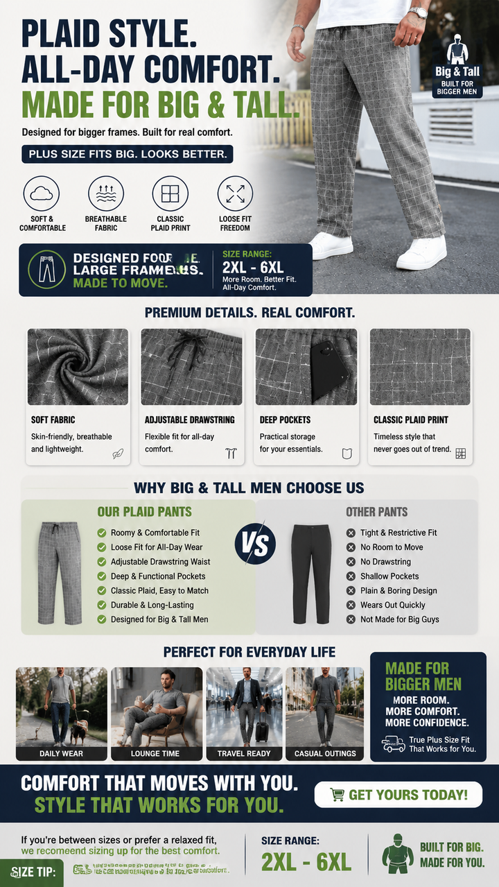 Plus Size Casual Streetwear Pants