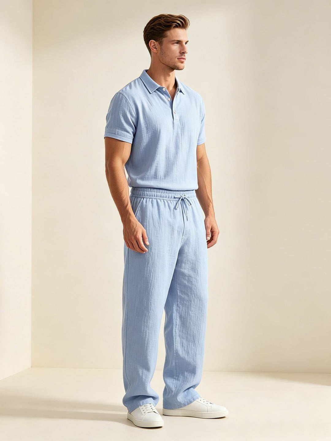 Men’s Linen Beach Two Piece Set