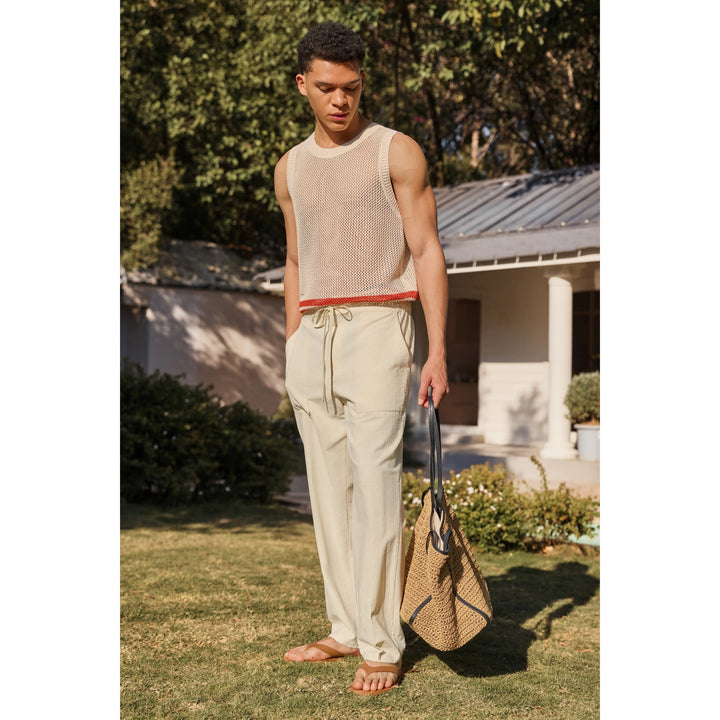 Coastal Linen Drawstring Trousers