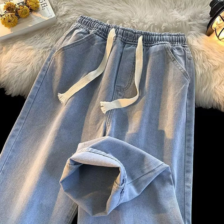 Vintage Wash Baggy Denim Jeans