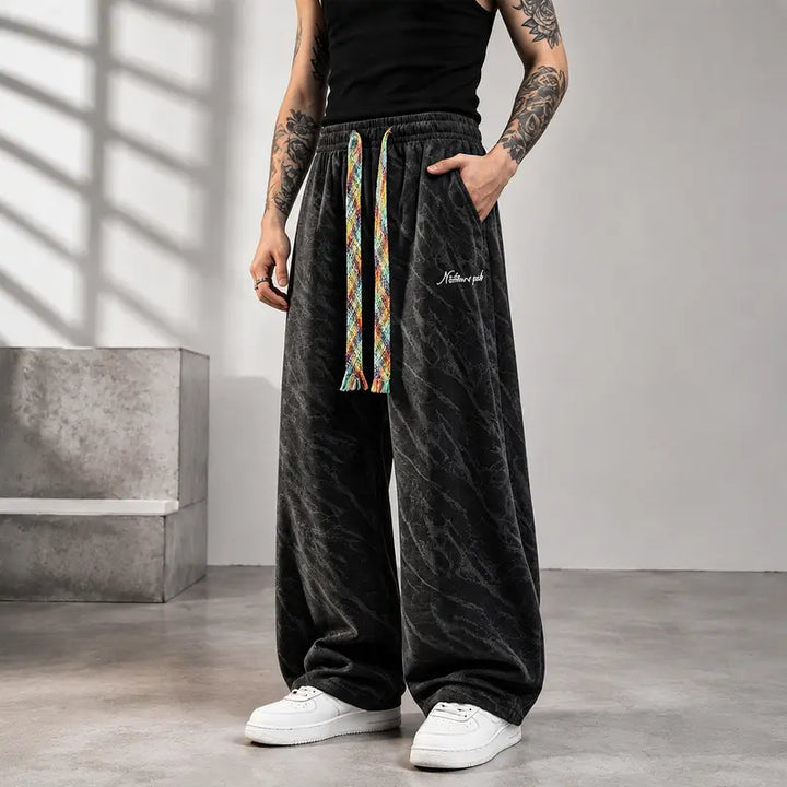 corduroy wide-leg streetwear pants
