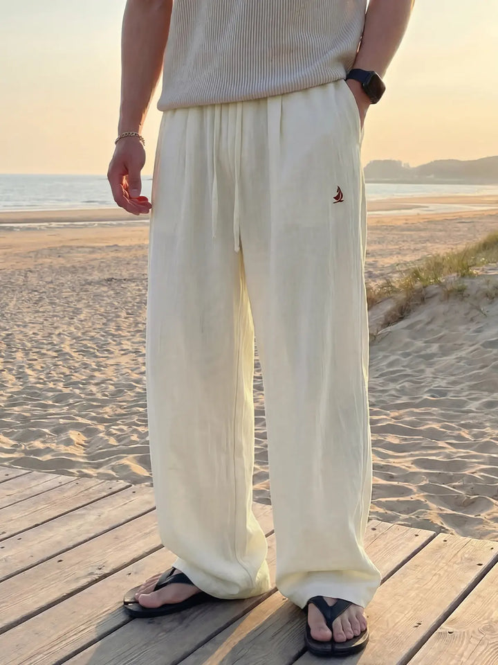 Linen Breeze Wide-Leg Pants