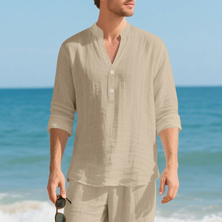 Minimal Luxe Henley Shirt